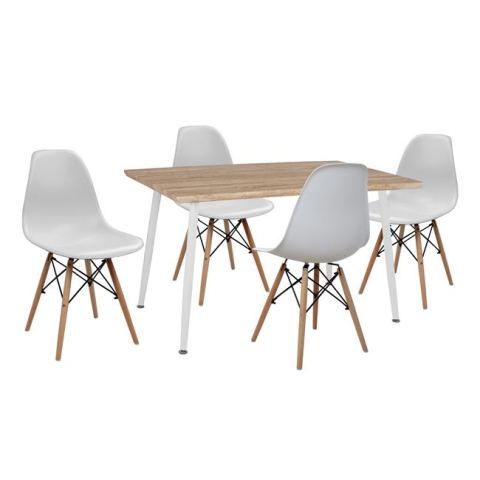 Seturi de sufragerie - Set Dining Table 5 pieces HM10349.02 Table 120x70x76,5 cm and Chairs Twist