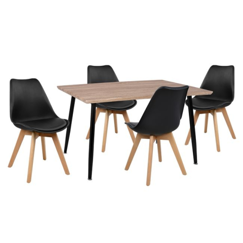 Seturi de sufragerie - Set Dining Table 5 pieces HM10350.01 Table 120x70x76,5 cm and Chairs Vegas