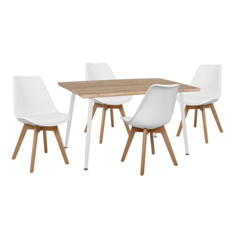 Seturi de sufragerie - Set Dining Table 5 pieces HM10350.02 Table 120x70x76,5 cm and Chairs Vegas