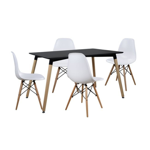 Seturi de sufragerie - Set Dining Table 5 pieces with Table and 4 chairs HM102224 120x80x73 cm