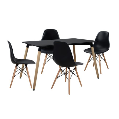 Seturi de sufragerie - Set Dining Table 5 pieces with Table and 4 chairs HM102225 120x80x73 cm