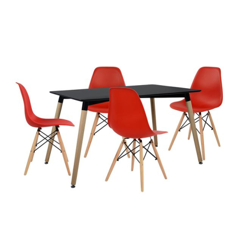 Seturi de sufragerie - Set Dining Table 5 pieces with Table and 4 chairs HM102228 120x80x73 cm