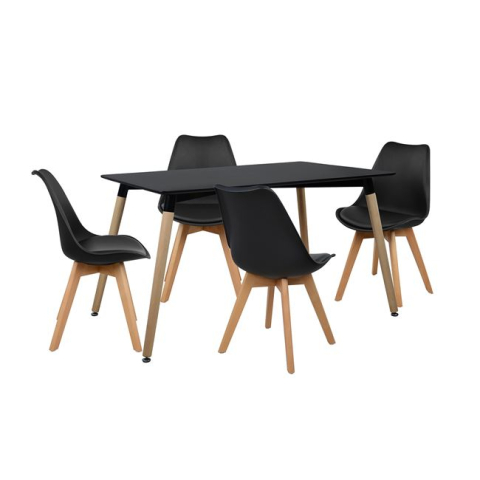 Seturi de sufragerie - Set Dining Table 5 pieces with Table and 4 chairs HM10231 120x80x73 cm