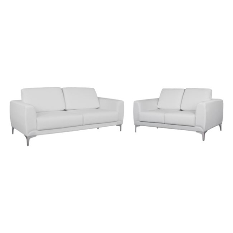 Interior - Set Living Room 2 pieces Kenzie with White PU HM11284.02