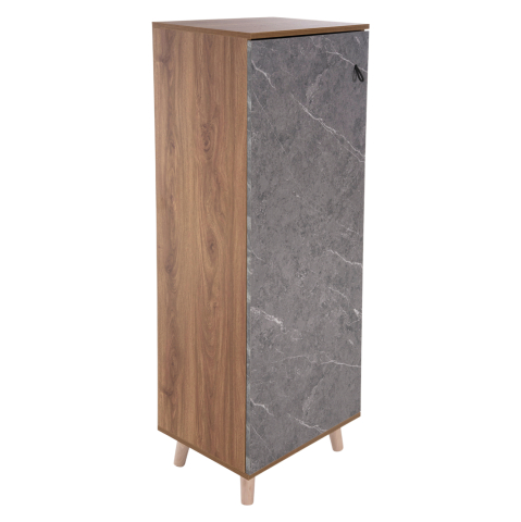 Dulapuri pentru pantofi - SHOE CABINET ALVARO HM8954.12 MELAMINE IN SONAMA-STONE TEXTURE 50Χ38Χ135Hcm.