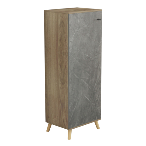 Dulapuri pentru pantofi - SHOE CABINET ALVARO HM8954.14 MELAMINE IN SONAMA-STONE TEXTURE 50Χ38Χ135Hcm.