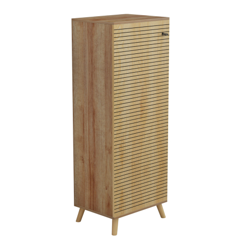 Dulapuri pentru pantofi - SHOE CABINET ALVARO HM8954.16 MELAMINE IN NATURAL WOOD COLOR 50Χ38Χ135Hcm.