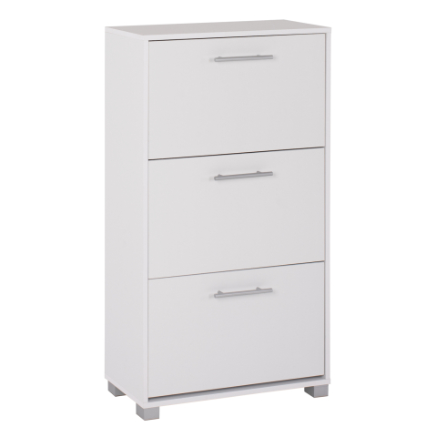 Interior - SHOE CABINET HM2221.05 3 LEVELS MELAMINE IN WHITE 62Χ24Χ110Hcm.