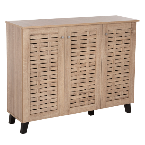 Dulapuri pentru pantofi - SHOE CABINET PRODY HM9610.02 MELAMINE IN SONAMA 3 DOORS 115x34x89Hcm.
