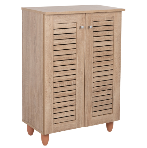 Dulapuri pentru pantofi - SHOE CABINET PROLLY HM9608.02 MELAMINE IN SONAMA-2 DOORS-4 SHELVES 60x34x88Hcm.