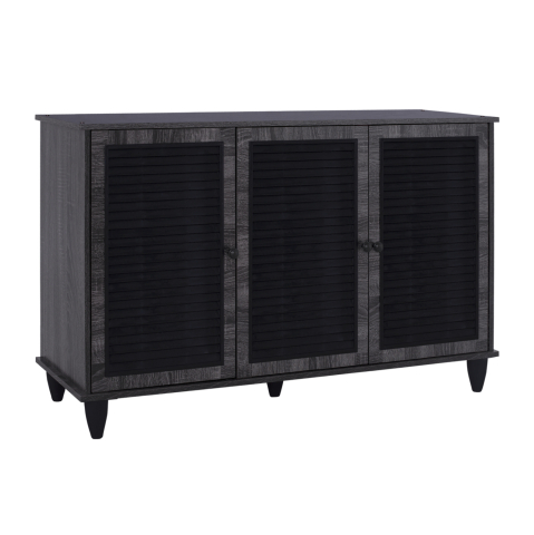 Dulapuri pentru pantofi - Shoe Cabinet Wooden 3 Door HM2267.01 Grey color 112x30x68,5 cm