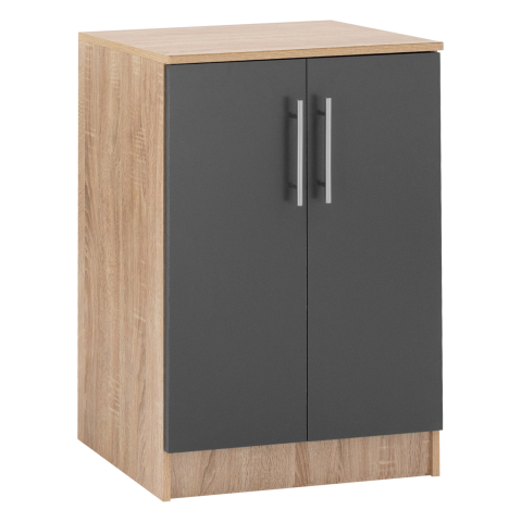 Dulapuri pentru pantofi - Shoe cabinet wooden HM2206.04 Sonama Grey 60x40,5x80 cm.