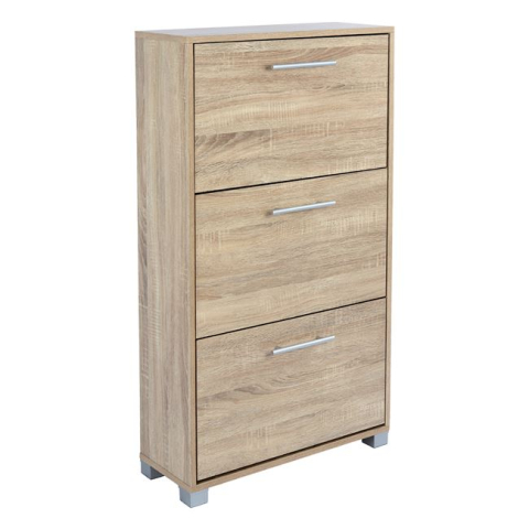 Dulapuri pentru pantofi - Shoe Cabinet Wooden HM2221.02 Sonama 3Places 62x24x110