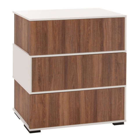 Dulapuri pentru pantofi - SHOE RACK 3 LEVELS MIRABELL HM8938.11 MELAMINE IN WALNUT-WHITE 90Χ30Χ93Hcm.