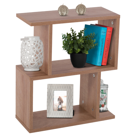 Masute de cafea - SIDE TABLE AMEER WITH STORAGE SPACES HM8881.11 MELAMINE IN NATURAL COLOR 50x17x56Hcm.