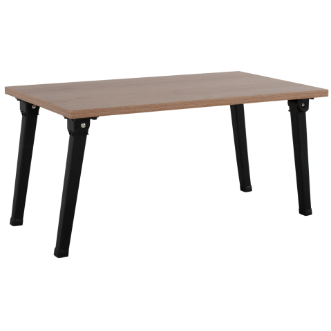 Electrocasnice - SIDE TABLE/BED TRAY BRITTA HM8965.11 FOLDABLE BLACK METAL LEGS-MELAMINE IN WALNUT 60x34x29Hcm.