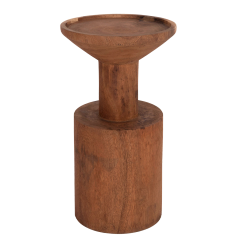 Interior - SIDE TABLE BERMAL HM9889.11 SOLID SUAR WOOD IN NATURAL COLOR Φ35x65Hcm.