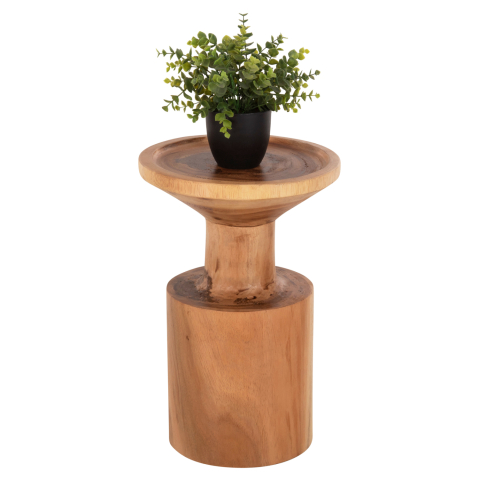 Masute de cafea - SIDE TABLE BERMAL HM9889 SOLID SUAR WOOD IN NATURAL Φ30x46Hcm.