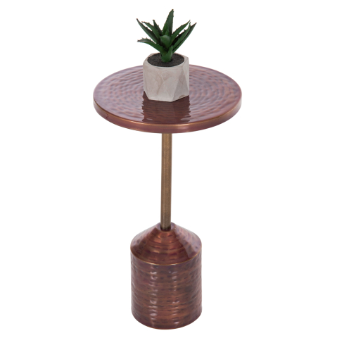 Masute de cafea - SIDE TABLE BOMBAY HM4251.06 METAL IN COPPER SHADES Φ25,5x51,5Hcm.