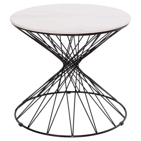 Interior - SIDE TABLE GRESAM HM18039.01 CERAMIC TOP-METAL BASE Φ50x44Hcm.