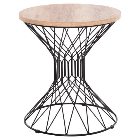 Interior - SIDE TABLE KEON HM18038.03 MDF TOP IN SONAMA-METAL BASE Φ45x50Hcm.