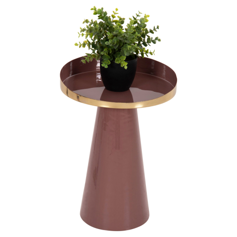 Masute de cafea - SIDE TABLE LATUR HM4250.06 METAL IN BROWNISH RED-GOLD Φ30,5x39-42Hcm.