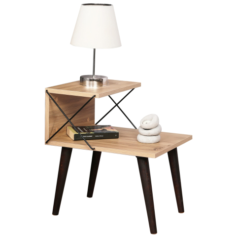 Interior - SIDE TABLE/NIGHTSTAND MELAMINE IN NATURAL COLOR 50x40x55Hcm.HM9434.01