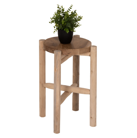Masute de cafea - SIDE TABLE/PEDESTAL HOVER HM7900 TEAK WOOD IN NATURAL COLOR Φ30x50Hcm.