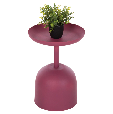 Masute de cafea - SIDE TABLE ROUND DELBEL HM4262.06 METAL IN PINK Φ36x49Hcm.