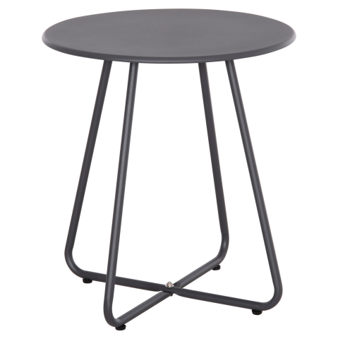 Mese - SIDE TABLE ROUND SAMMON HM6271.01 METAL IN GREY COLOR Φ45x50Hcm.