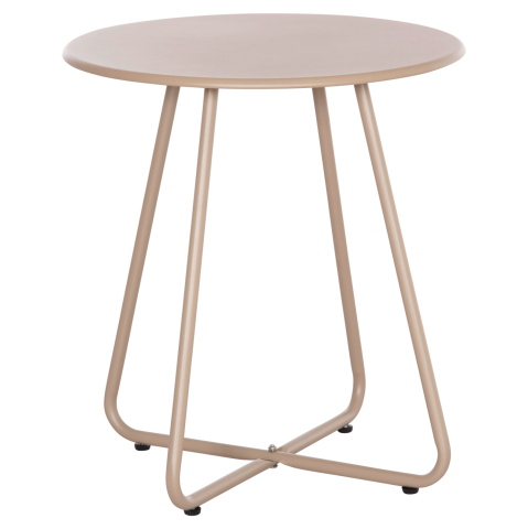 Mese - SIDE TABLE ROUND SAMMON HM6271.03 METAL IN CAPPUCCINO COLOR Φ45x50Hcm.
