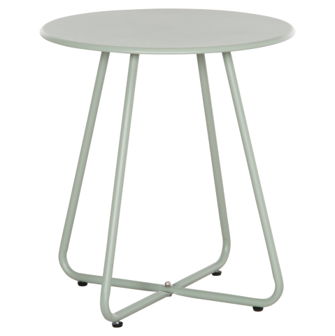 Mese - SIDE TABLE ROUND SAMMON HM6271.06 METAL IN PISTACHIO GREEN COLOR Φ45x50Hcm.
