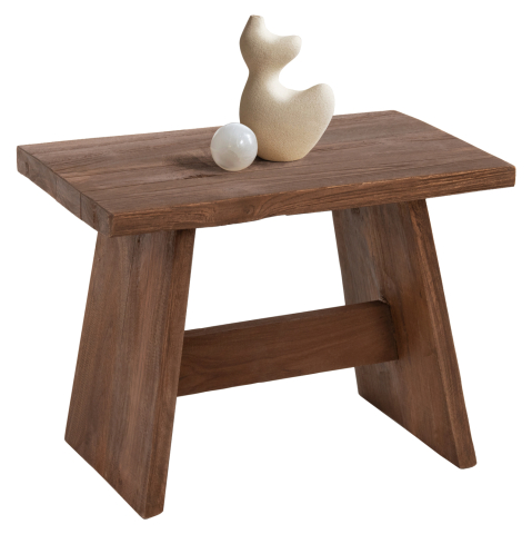Masute de cafea - SIDE TABLE/STOOL HM7901 MIXED WOOD IN NATURAL COLOR 40x25x29,5Hcm.