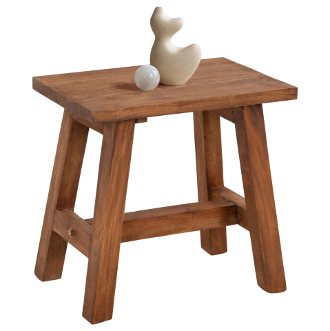 Masute de cafea - SIDE TABLE/STOOL RANCH HM7902 MAHOGANY WOOD IN NATURAL COLOR 49,5x24,5x45,5Hcm.