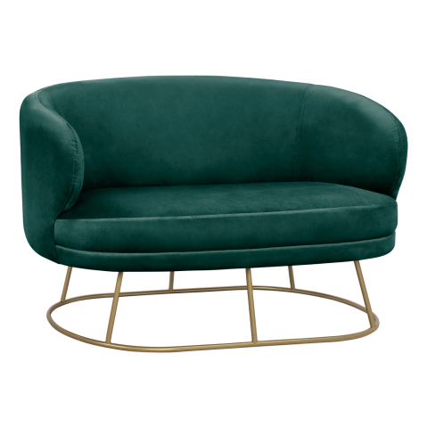 Interior - Sofa 2 seater Arien from Velver Cyppress Green with gold base HM8492.03 125X80X84cm