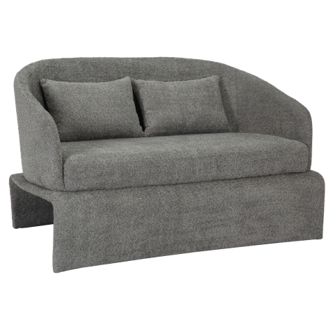 Canapele de colt - SOFA 2-SEATER BEVY2 HM9678.01 GREY BOUCLE FABRIC-METAL FRAME 128x72x74Hcm.