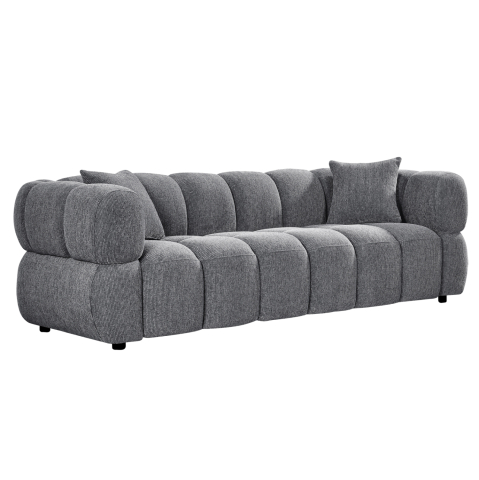 Interior - SOFA 3-SEATER NORIKA HM3331.01 GREY FABRIC 220x88x85Hcm.