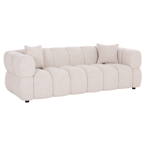 Interior - SOFA 3-SEATER NORIKA HM3331.02 ECRU FABRIC 220x88x85Hcm.