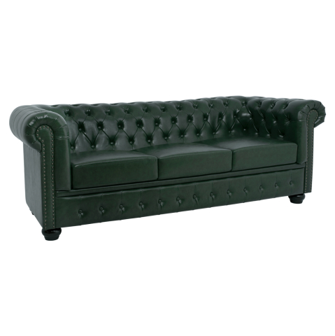 Interior - Sofa 3 Seater T. Chesterfield HM3009.08 PU Cypress Green 208x90x73 cm.