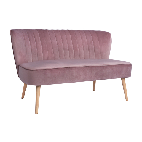 Interior - SOFA ANDY IN DUSTY PINK VELVET HM8401.02 128x70x77Y cm.
