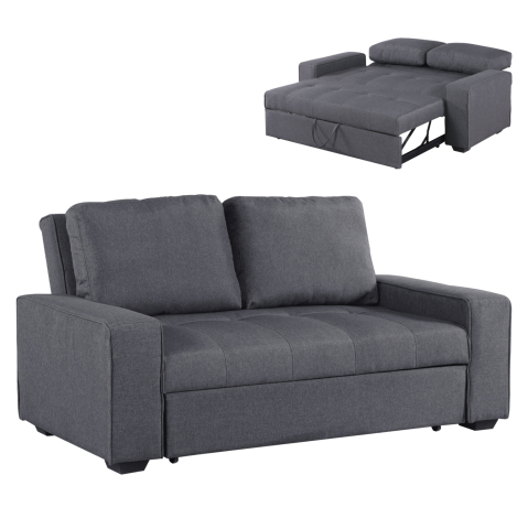 Interior - Sofa/Bed Kanna 2 seater HM3082.10 with grey fabric 176x102x91Ηcm