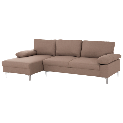 Interior - SOFA LEFT CORNER ANTON HM3340.02L IVORY FABRIC--METAL LEGS 260x130x84Hcm
