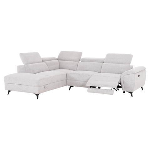 Interior - SOFA LEFT CORNER-RECLINE and STORAGE SPACE RESTRO HM3339.02L BEIGE FABRIC 290x220x80Hcm.
