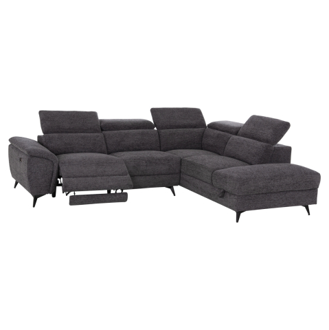 Interior - SOFA RIGHT CORNER-RECLINE and STORAGE SPACE RESTRO ΗΜ3339.01R GREY FABRIC 290x220x80Hcm.