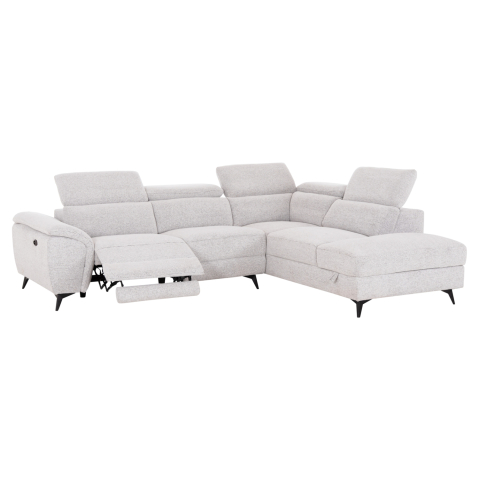 Interior - SOFA RIGHT CORNER-RECLINE and STORAGE SPACE RESTRO HM3339.02R BEIGE FABRIC 290x220x80Hcm.