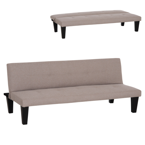 Interior - SOFABED 2-SEATER KORO HM3304.04 BEIGE PU LEATHER 165x75x64Hcm.