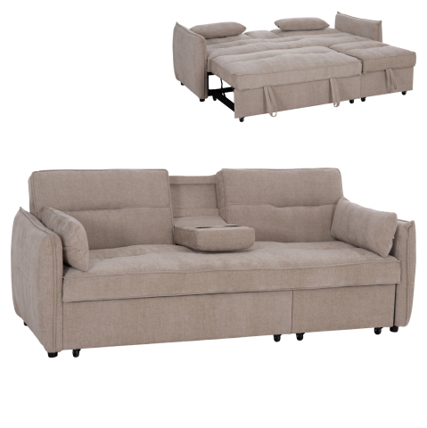 Interior - SOFABED MULTIFORM 2-SEATER VELAR HM3305.03 BEIGE FABRIC 207x90x80Hcm.