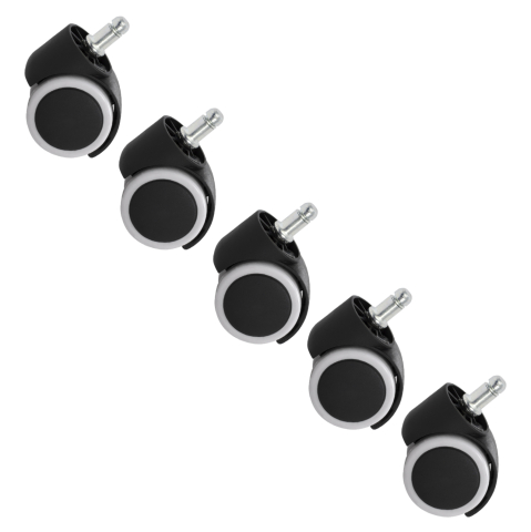 Piese de schimb - Spare part of coasters set 5pieces from office chair HM1093.01, ΗΜ1053, ΗΜ1054, ΗΜ1057