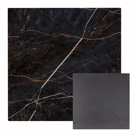 Blaturi HPL - SQUARE HPL TABLETOP HM5838.34 BLACK MARBLE 70x70cm.