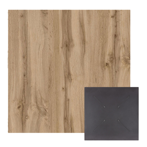 Blaturi HPL - SQUARE HPL TABLETOP HM5839.36 SONAMA OAK 80x80cm.